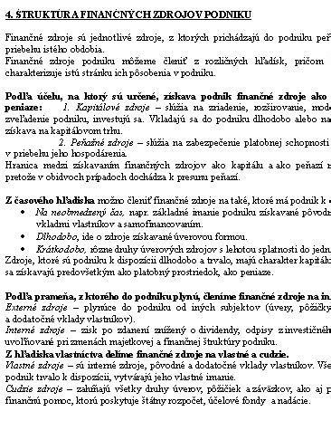 Vizualizácia štruktúry finančných zdrojov podniku