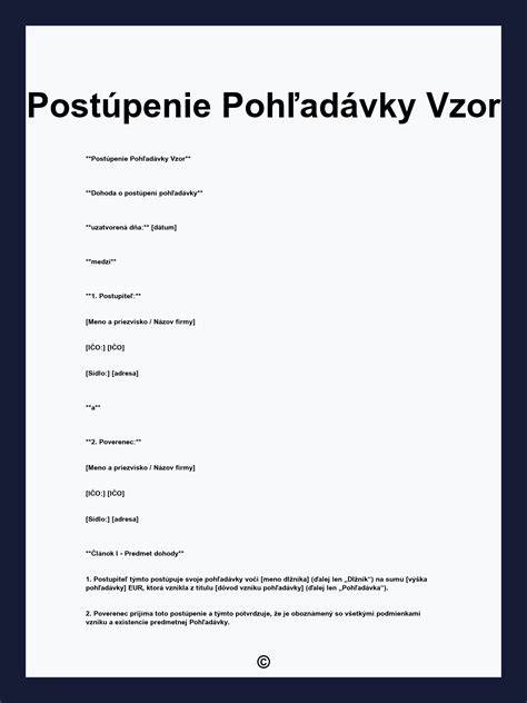 Infografika: Postúpenie pohľadávky a jej účinky