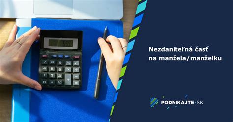 kalkulacka nezdaniteľná časť na manželku vizuál