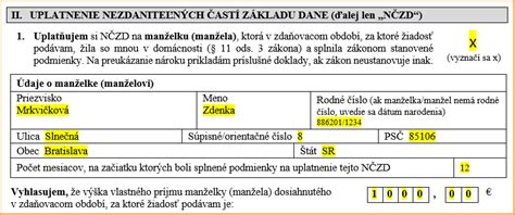 Graf vývoja nezdaniteľných častí základu dane