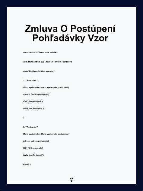 ilustrácia postúpenia pohľadávky medzi stranami