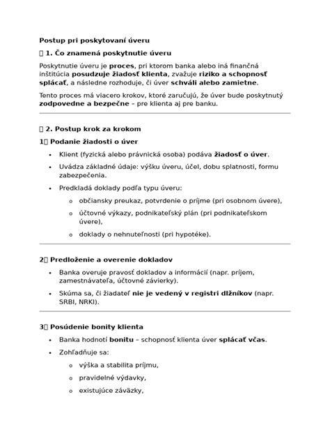 infografika postup získania firemného úveru online