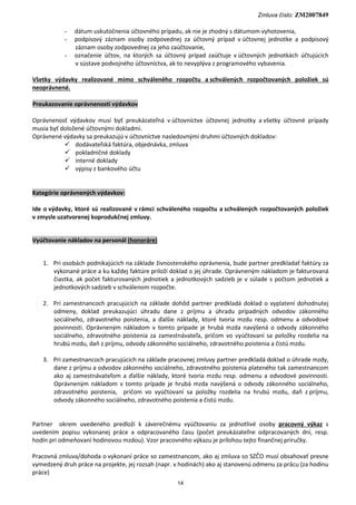 Tok informácií a podpisový záznam v závierke
